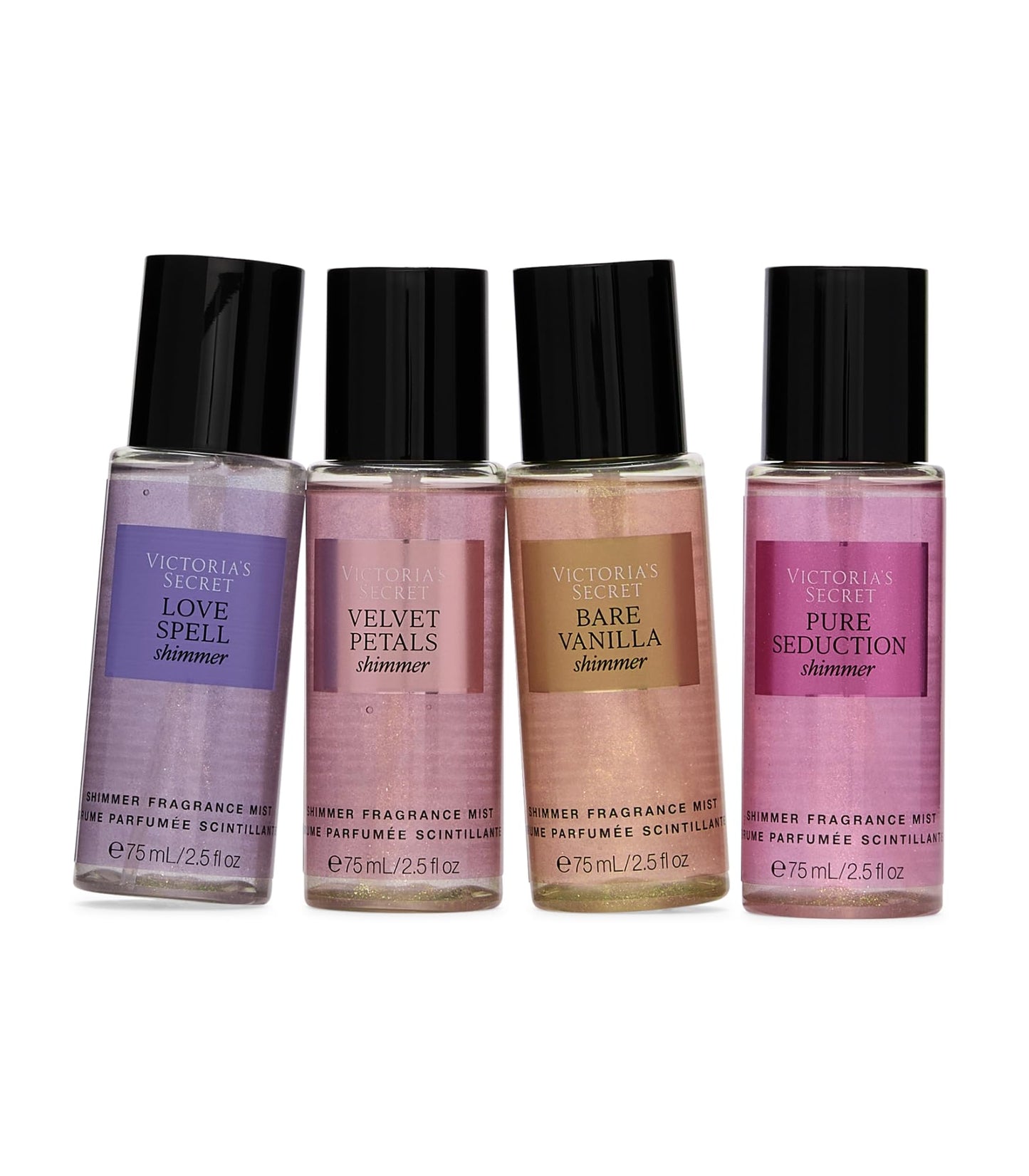 Victoria's Secret Fragrance Mist Collection 4 Piece Mini Mist Gift Set, Assorted Scents, Gift Set for Women