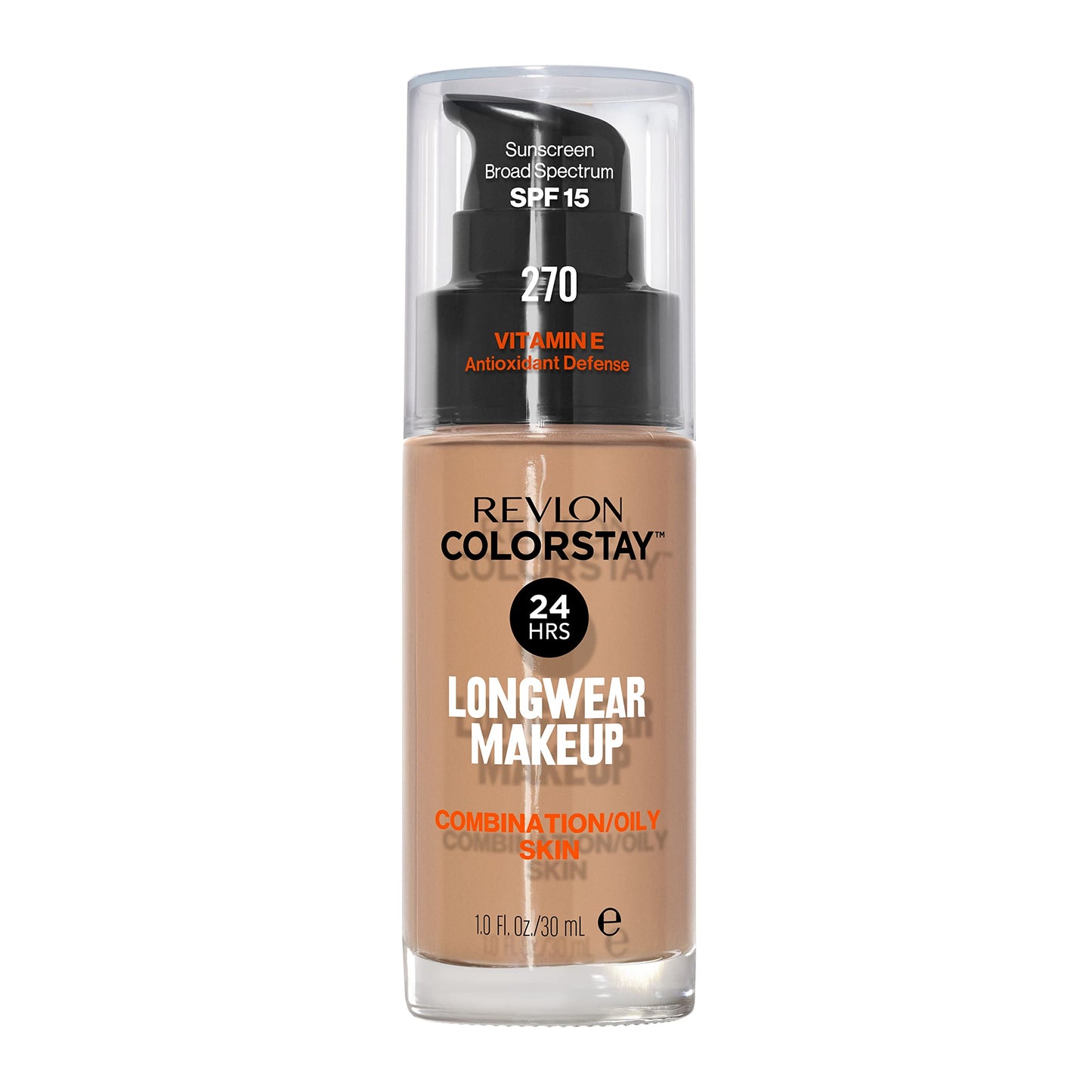Revlon Liquid Foundation, ColorStay Face Makeup for Combination & Oily Skin, SPF 15, Medium-Full Coverage with Matte Finish, 180 Sand Beige, 1 Fl Oz