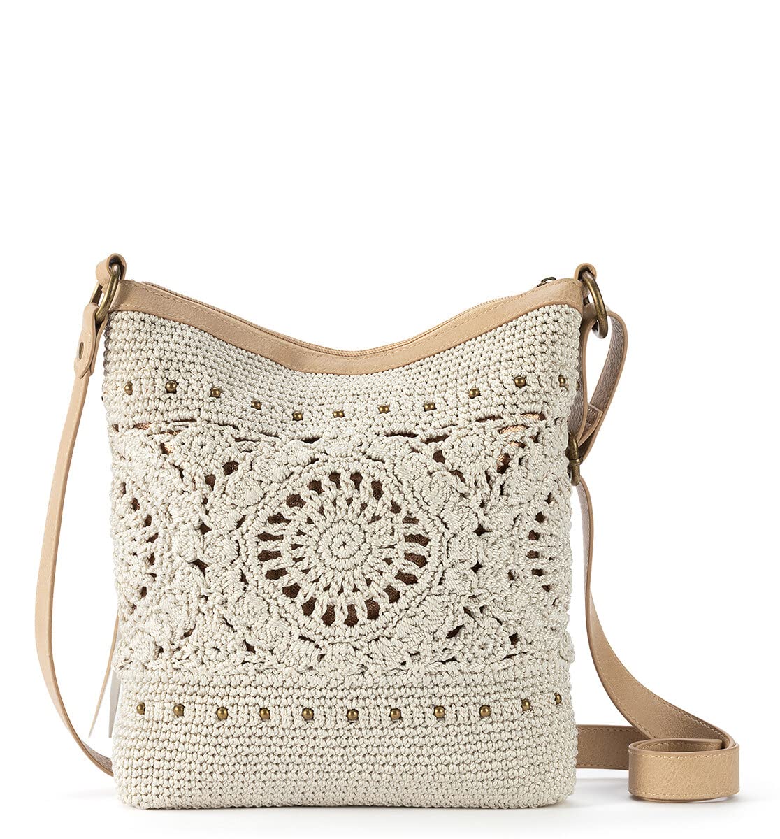 The Sak Lucia Crossbody Bag in Crochet, Convertible Purse with Adjustable Shoulder Strap