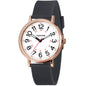 Women's Analog Nurse Watch with Second Hand for Nursing, 12/24 Time, Silicone Band, Easy Read