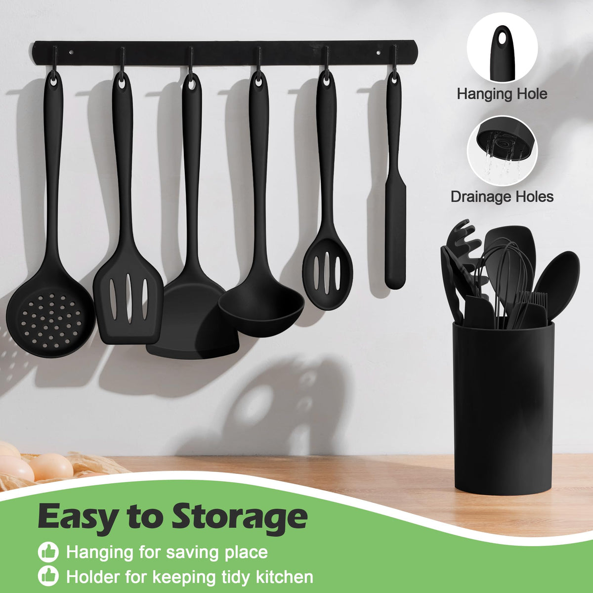 Homikit Silicone Cooking Utensils Set