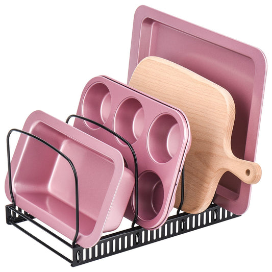 Adjustable Cookware Organizer Rack for Pots, Pans & Lids