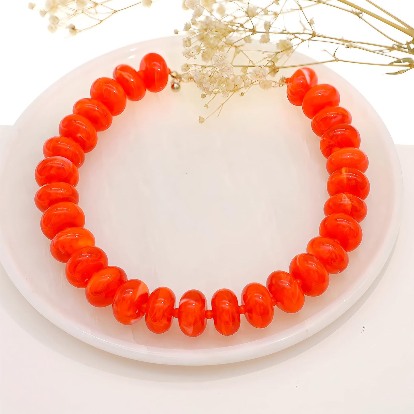 We We Chunky Colorful Beaded Necklace for Women Large Boho Statement Bead Chokers Necklaces Turquoise Blue Big Beads Jewelry Neck Summer Beach