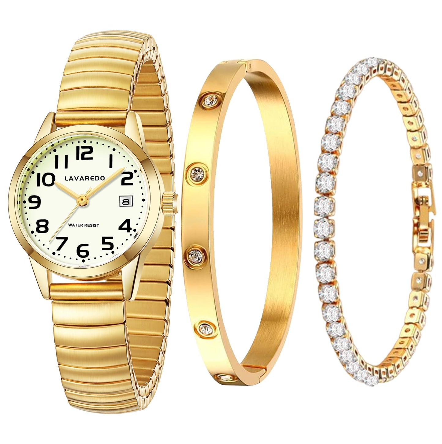 Elegant Gold Watches for Women Small Analog Watch, Waterproof Ladies Watches with Stainless Steel Expansion Band and Luminous Dial - Fashionable Christmas & Birthday Gifts for Women