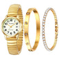 Elegant Gold Watches for Women Small Analog Watch, Waterproof Ladies Watches with Stainless Steel Expansion Band and Luminous Dial - Fashionable Christmas & Birthday Gifts for Women