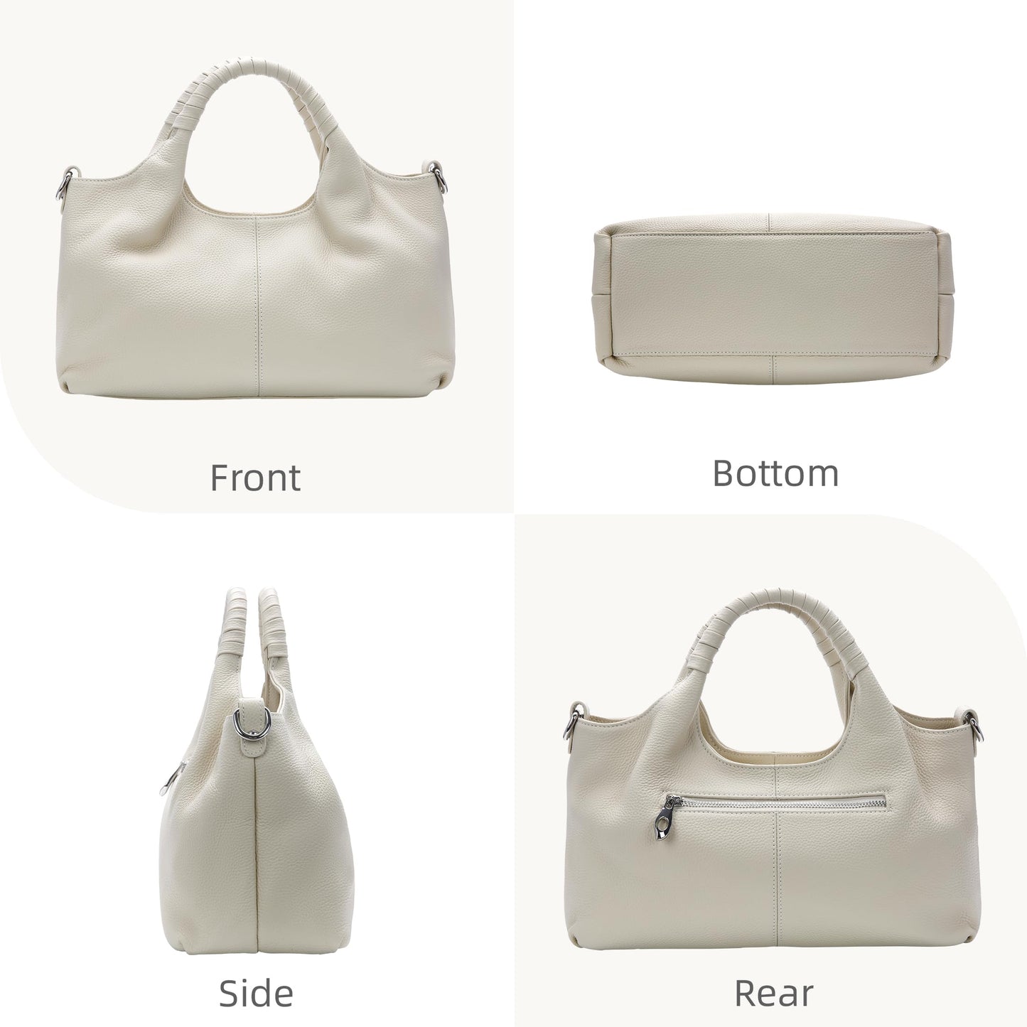 Iswee Leather Satchel Women Purse and Handbag Crossbody Shoulder Bag Hobo | Genuine Cowhide Leather Tote Top Handle Bag Soft & Durable Medium Size Bags with Detachable Multiple Pocketbooks Trendy