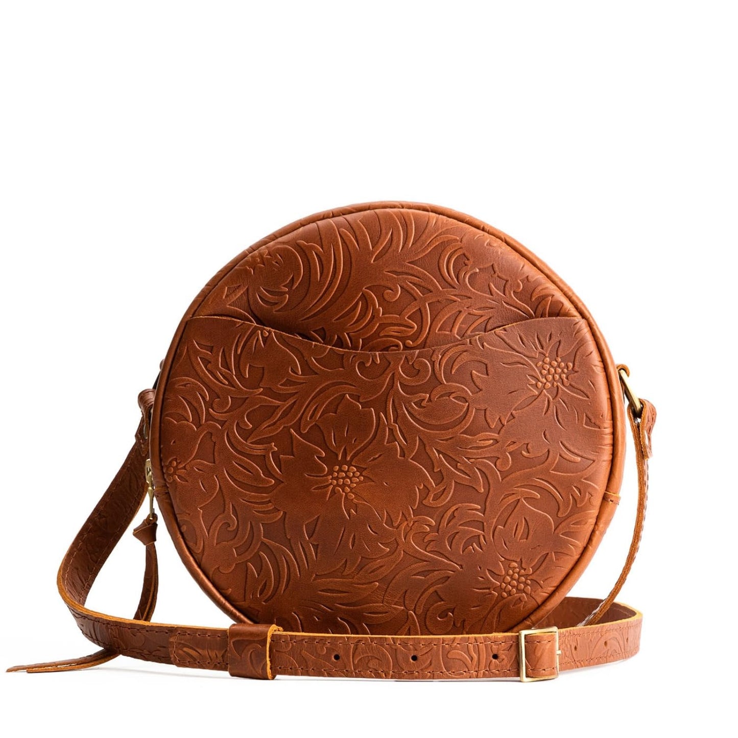 Portland Leather Goods Circle Crossbody Bag for Women – Handmade from the Finest Full-Grain Hides