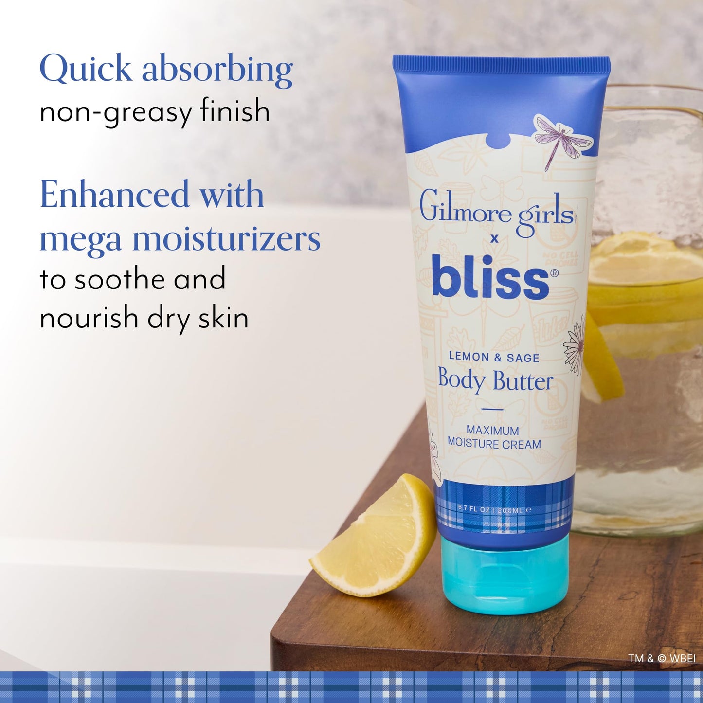 Bliss Lemon and Sage Body Butter - Iconic Scent with Shea Butter and Coconut Oil for Long-Lasting Maximum Moisture - Body Lotion for Smooth, Soft Skin - Vegan and Cruelty-Free - 6.7 Fl Oz