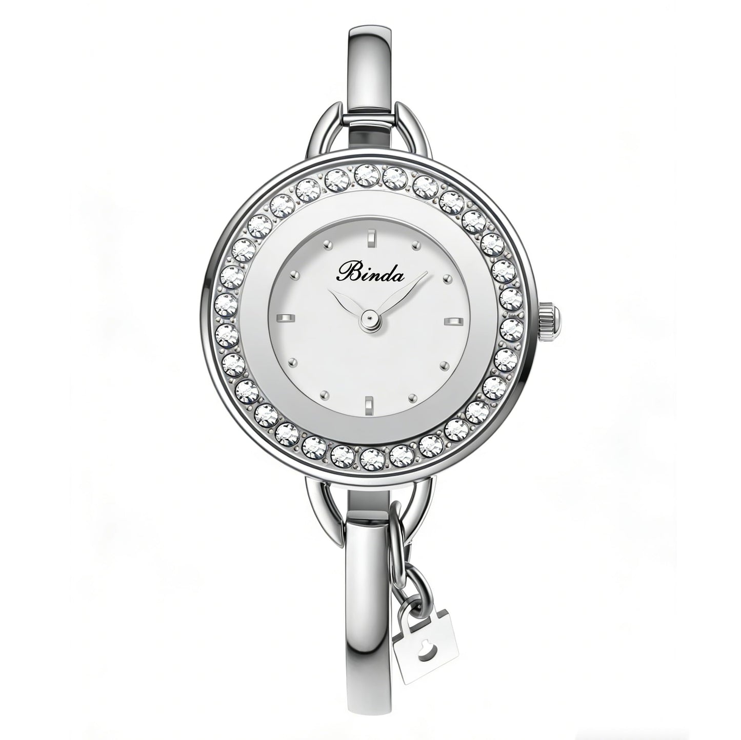Binda Women's Quartz Watch – Stainless Steel Bracelet, Round Elegant Dial, Suitable for Daily and Formal Wear, Gift Box Included