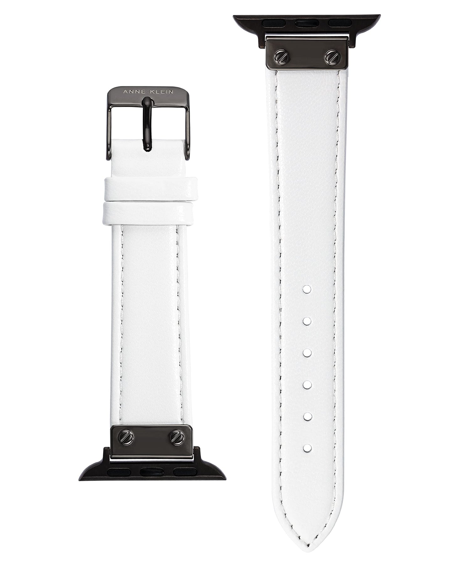 Anne Klein Leather Fashion Band for Apple Watch Secure, Adjustable, Apple Watch Band Replacement, Fits Most Wrists