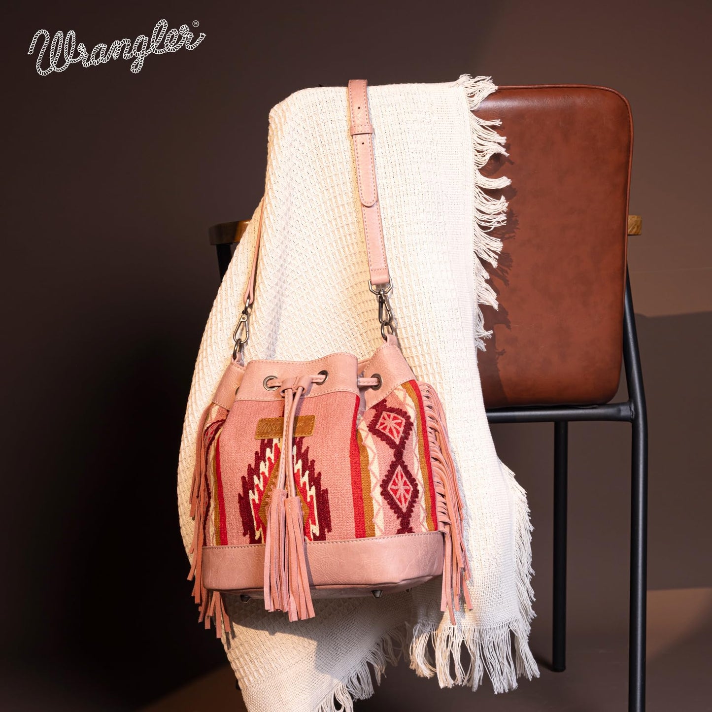 Wrangler Hobo Bags for Women Designer Aztec Bucket Purses Western Tapestry Shoulder Handbags