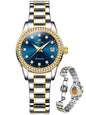 OLEVS Watch Women Silver Watches for Women Luxury for Small Wrists Dress Stainless Steel Women's Wrist Watches Easy to Read Reloj para Mujer Black/Blue/Gold/Green/Pink/Purple
