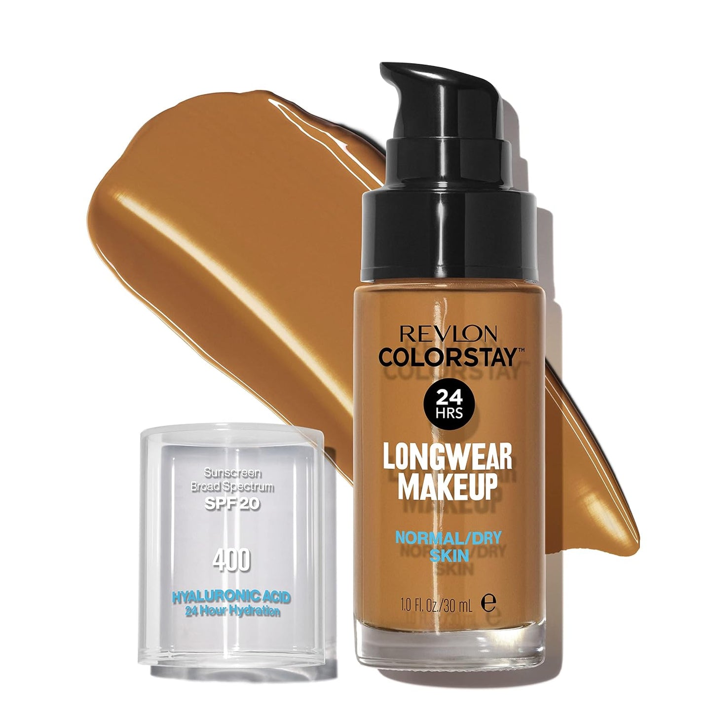Revlon Liquid Foundation, ColorStay Face Makeup for Normal & Dry Skin, SPF 20, Longwear Medium-Full Coverage with Natural Finish, 240 Medium Beige, 1 Fl Oz