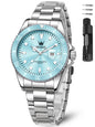 OLEVS Watch Women Silver Watches for Women Luxury for Small Wrists Dress Stainless Steel Women's Wrist Watches Easy to Read Reloj para Mujer Black/Blue/Gold/Green/Pink/Purple