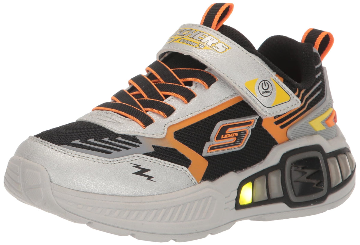 Skechers Boys' Light Storm 3, Silver/Black, 11 Little KidSkechers Boys' Light Storm 3, Silver/Black, 11 Little Kid