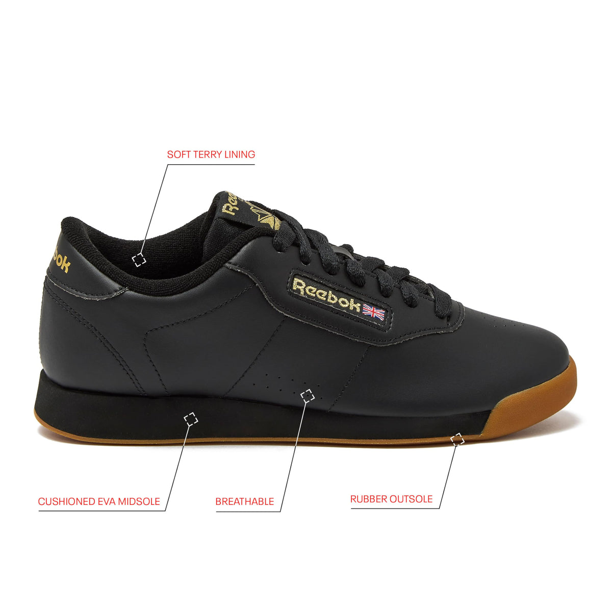 Reebok Princess Sneakers for Women, Comfortable Walking or Tennis Womens Shoes, Us-Black, 10Reebok Princess Sneakers for Women, Comfortable Walking or Tennis Womens Sh…