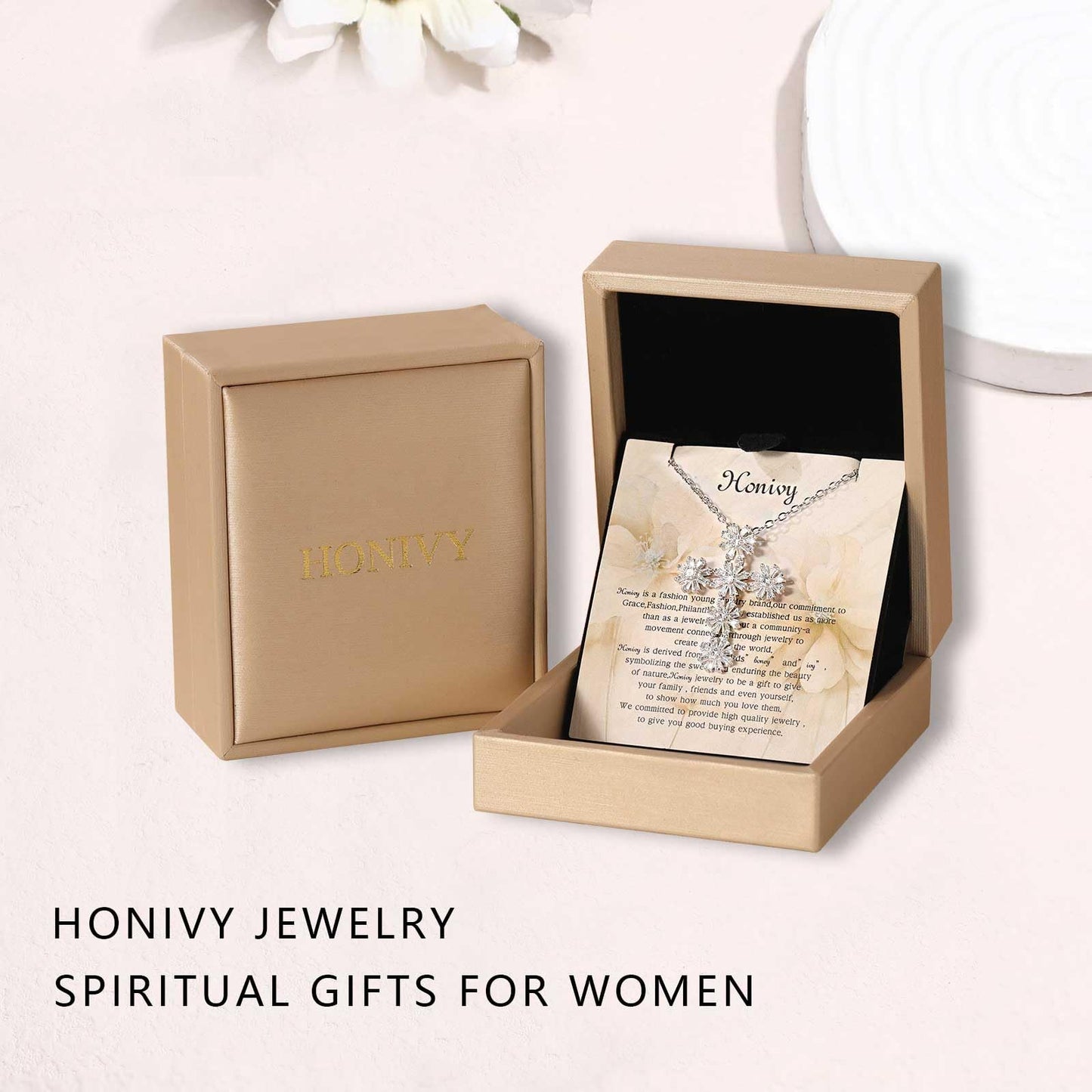 Dainty Gold Necklace for Women, 18K Real Gold Plated Necklace, White Gold Cross Silver Necklace, Cubic Zirconia Necklace, Birthday Gifts for Women Jewelry