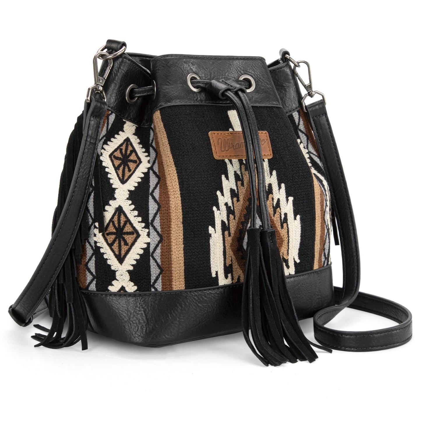 Wrangler Hobo Bags for Women Designer Aztec Bucket Purses Western Tapestry Shoulder Handbags