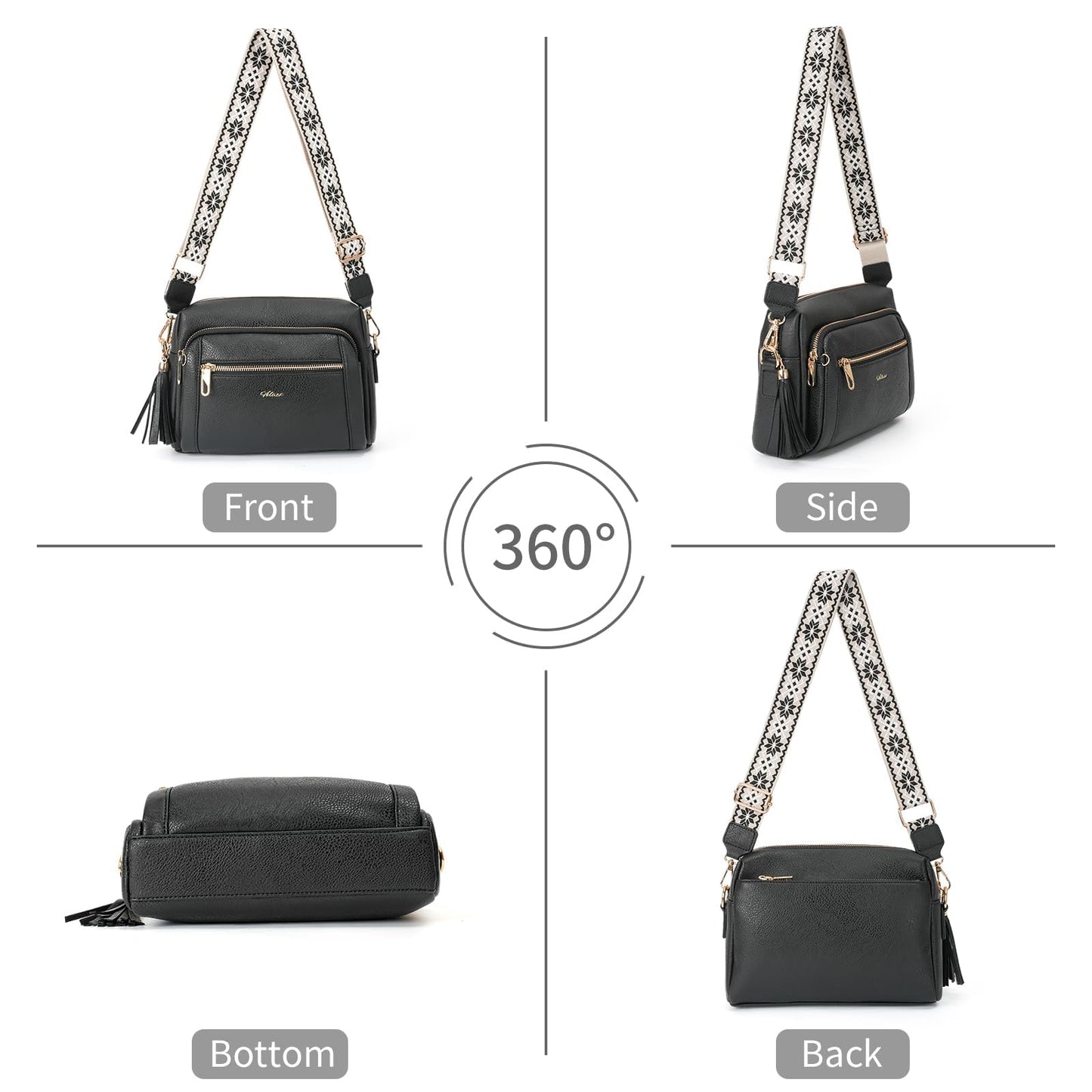 Checkered Crossbody Bag Anti Theft Spacious Bum Bags for Women Nylon Fanny Packs Lightweight Purse Wallet for Travel