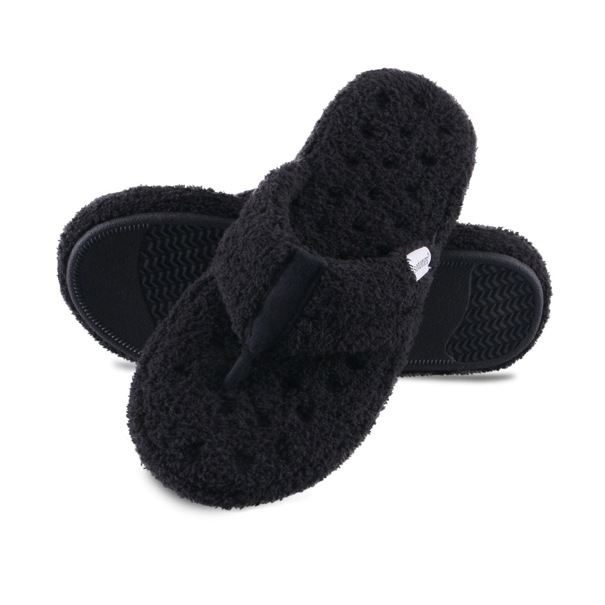 isotoner Women's Indoor/Outdoor Cozy Plush Terry Knit Clog and Flip Flop Slippers with Memory Foam Comfort, Evening Sand, 7.5-8isotoner Women's Indoor/Outdoor Cozy Plush Terry Knit Clog and Flip Flop Slippers with M… l