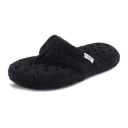 isotoner Women's Indoor/Outdoor Cozy Plush Terry Knit Clog and Flip Flop Slippers with Memory Foam Comfort, Evening Sand, 7.5-8isotoner Women's Indoor/Outdoor Cozy Plush Terry Knit Clog and Flip Flop Slippers with M… l