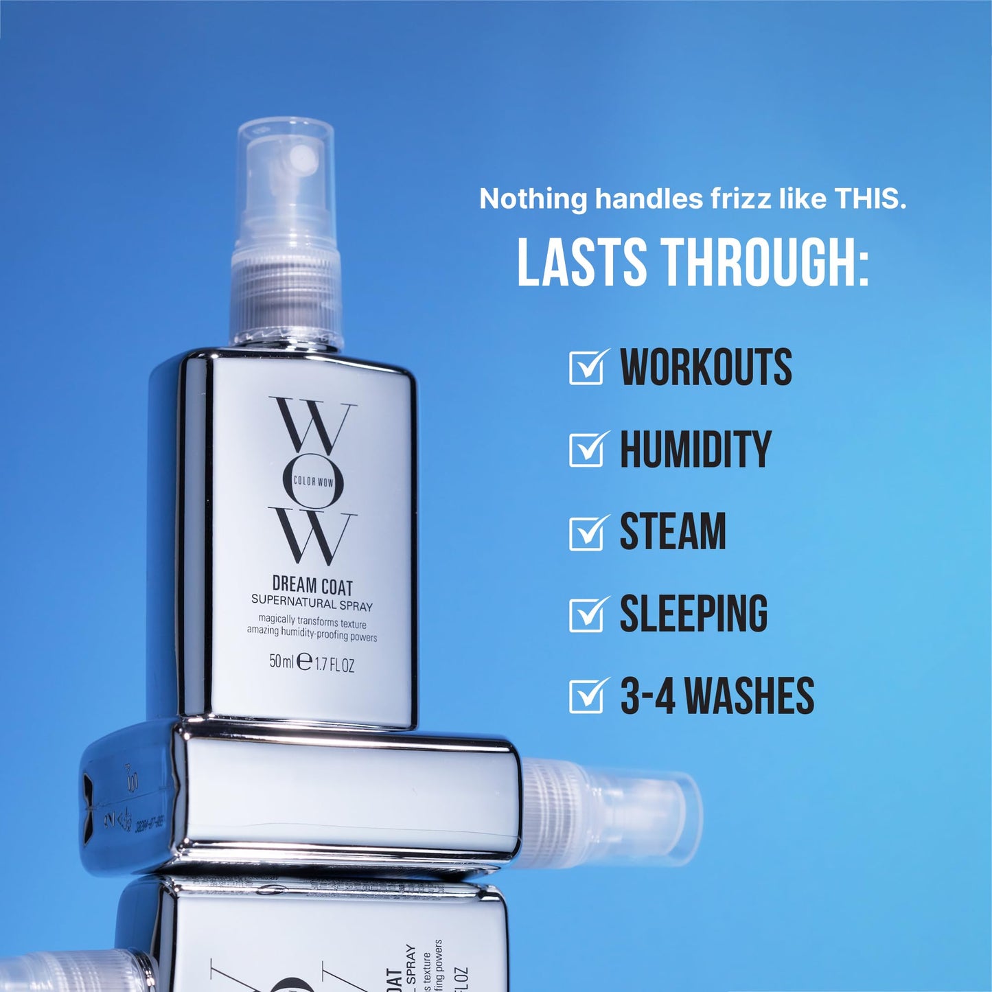 COLOR WOW Dream Coat Supernatural Spray, Anti-Humidity Frizz Control and Heat Protectant for Glassy, Shiny Hair