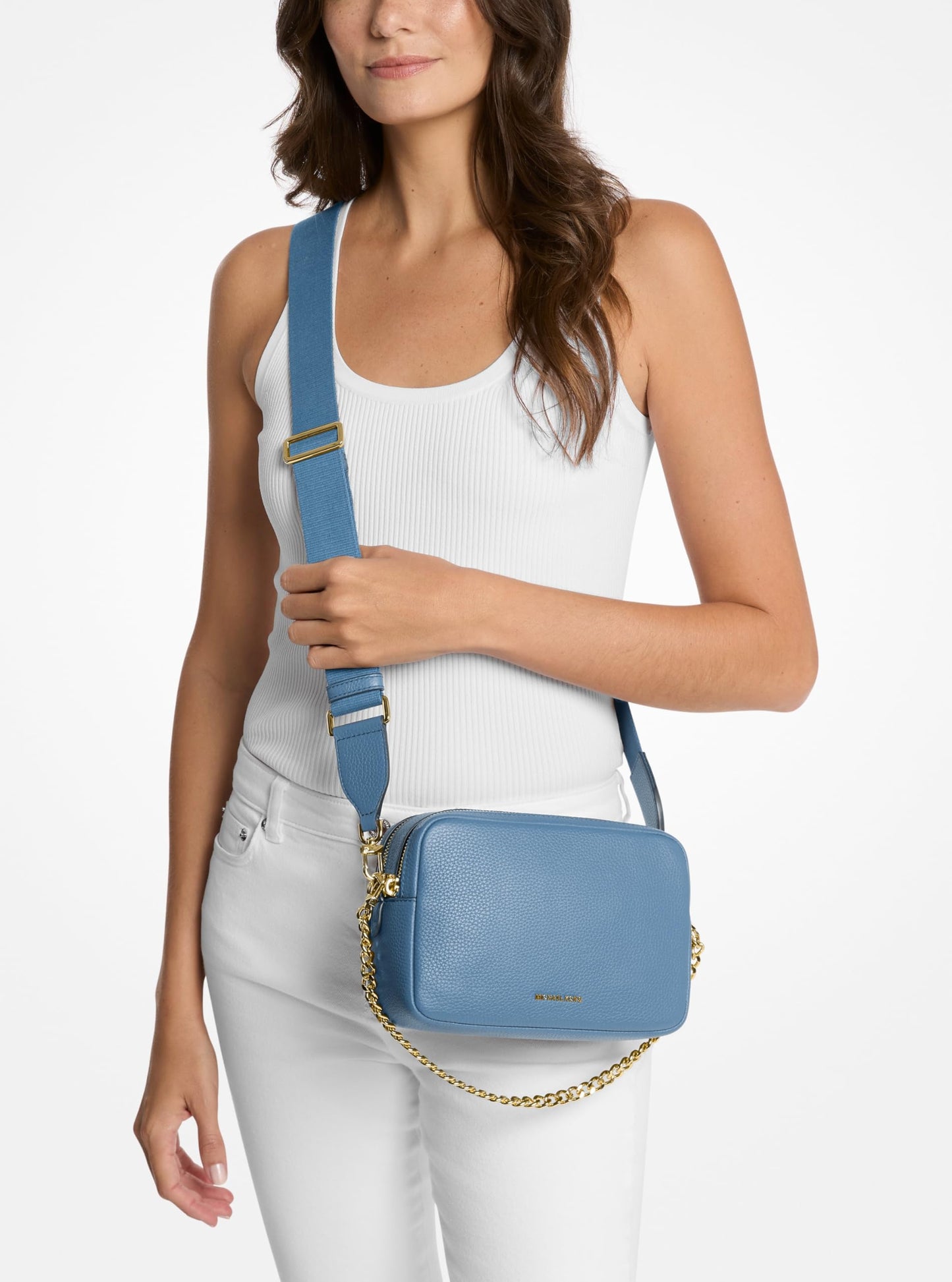 Michael Kors Bryant Medium Double Zip Chain Camera Crossbody Bag