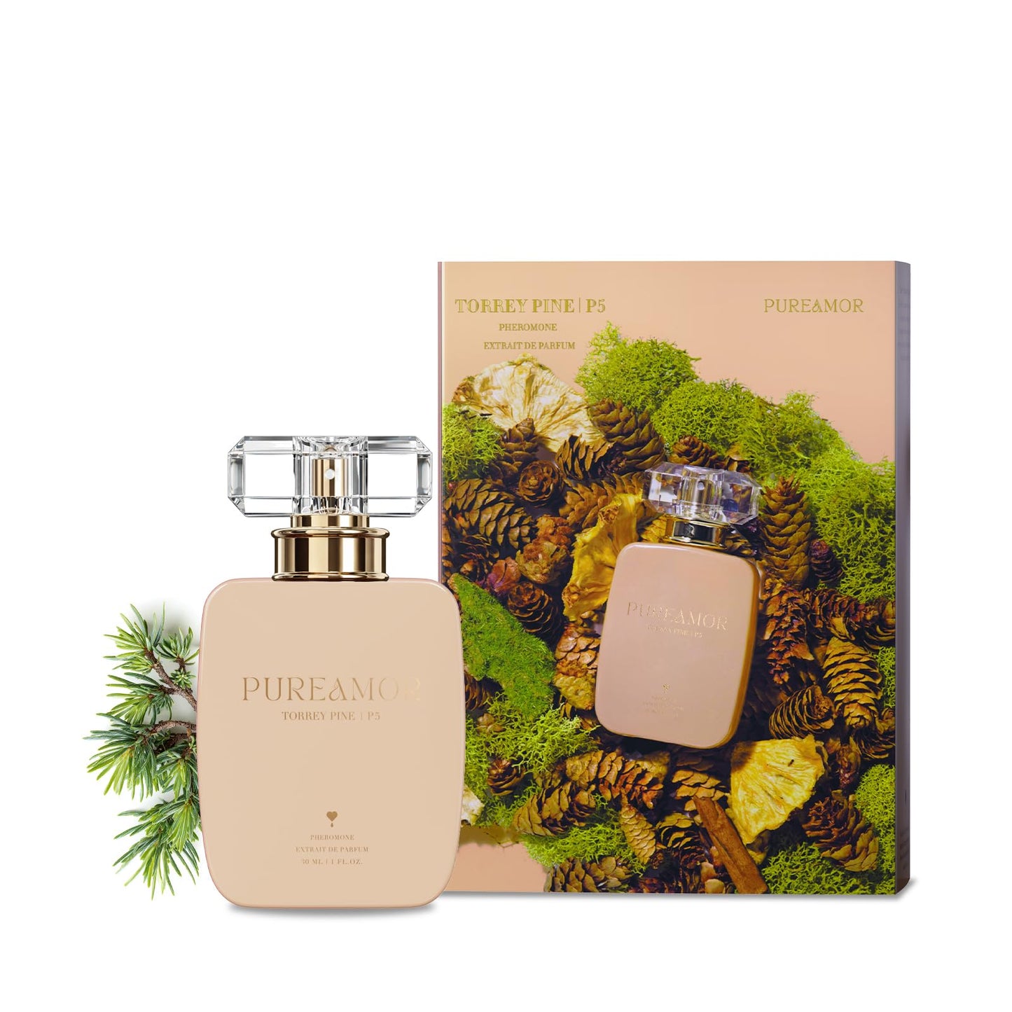 PUREAMOR Pheromone Perfume for Women, Moonlight Mellow Extrait de Parfum - Long Lasting Sweet Floral Gourmand Scent, 30% High Concentration, Full Size Fragrance Spray, 1.0 oz / 30 ml