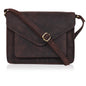 Leather Flapover Crossbody Handbag Purse for Women with Adjustable Strap & Overflap Snap Closure Tote/Bag