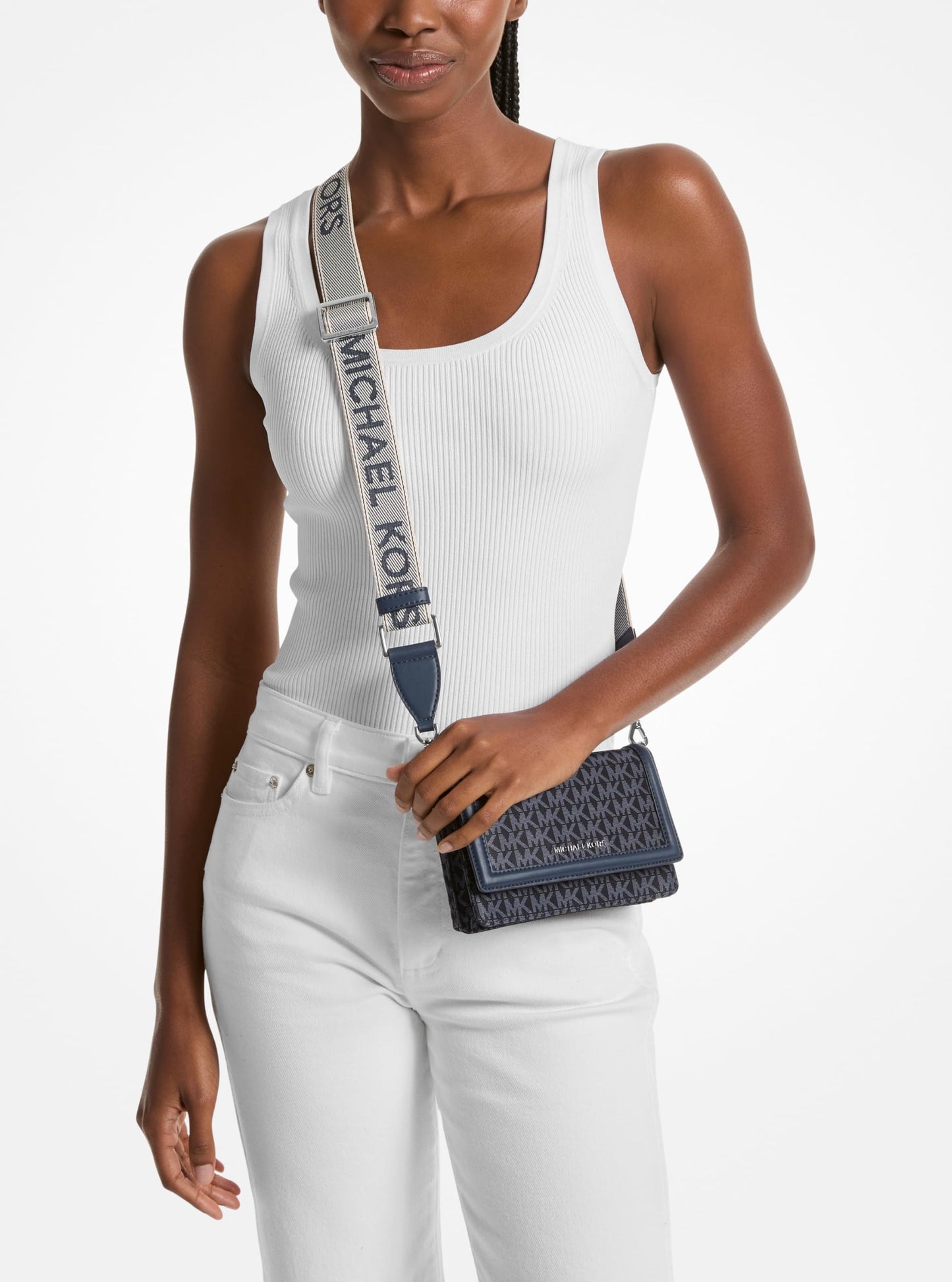 MICHAEL Michael Kors Jet Set Small Phone Web Strap Crossbody
