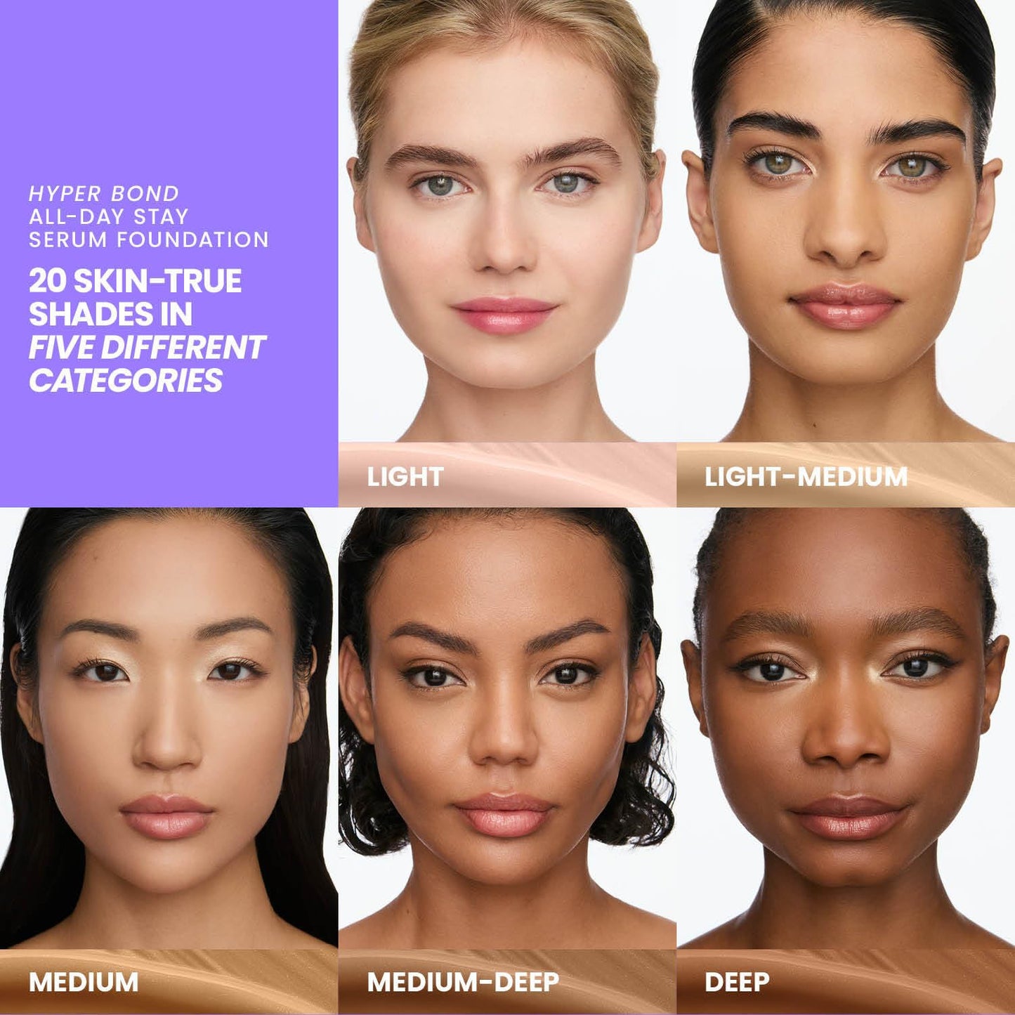 Wonderskin Hyper Bond All-Day Stay Serum Foundation – Waterproof, Transfer-Proof, 24HR Longwear Face Makeup with Niacinamide & Hyaluronic Acid – Lightweight, Natural Finish (Echo)