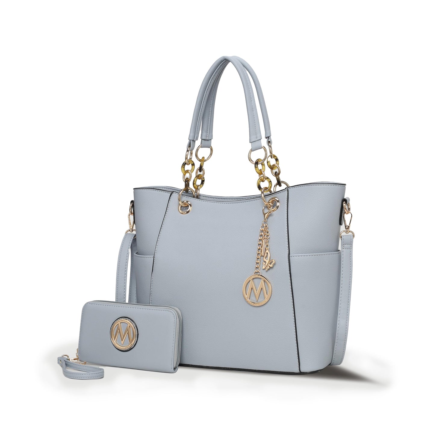 MKF Collection Tote Bag for Women, Handbag Set with Wallet-Top-Handle Bag Vegan Leather Purse by Mia K