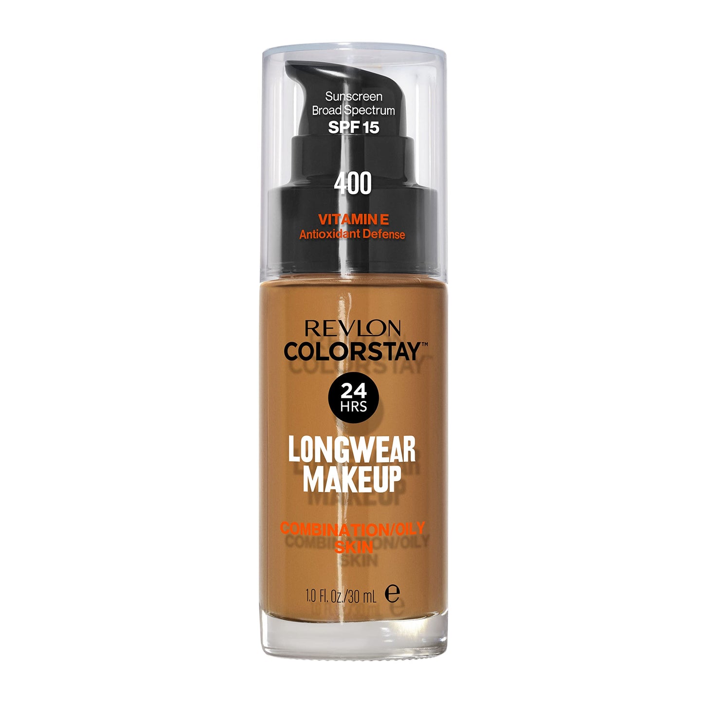 Revlon Liquid Foundation, ColorStay Face Makeup for Combination & Oily Skin, SPF 15, Medium-Full Coverage with Matte Finish, 180 Sand Beige, 1 Fl Oz