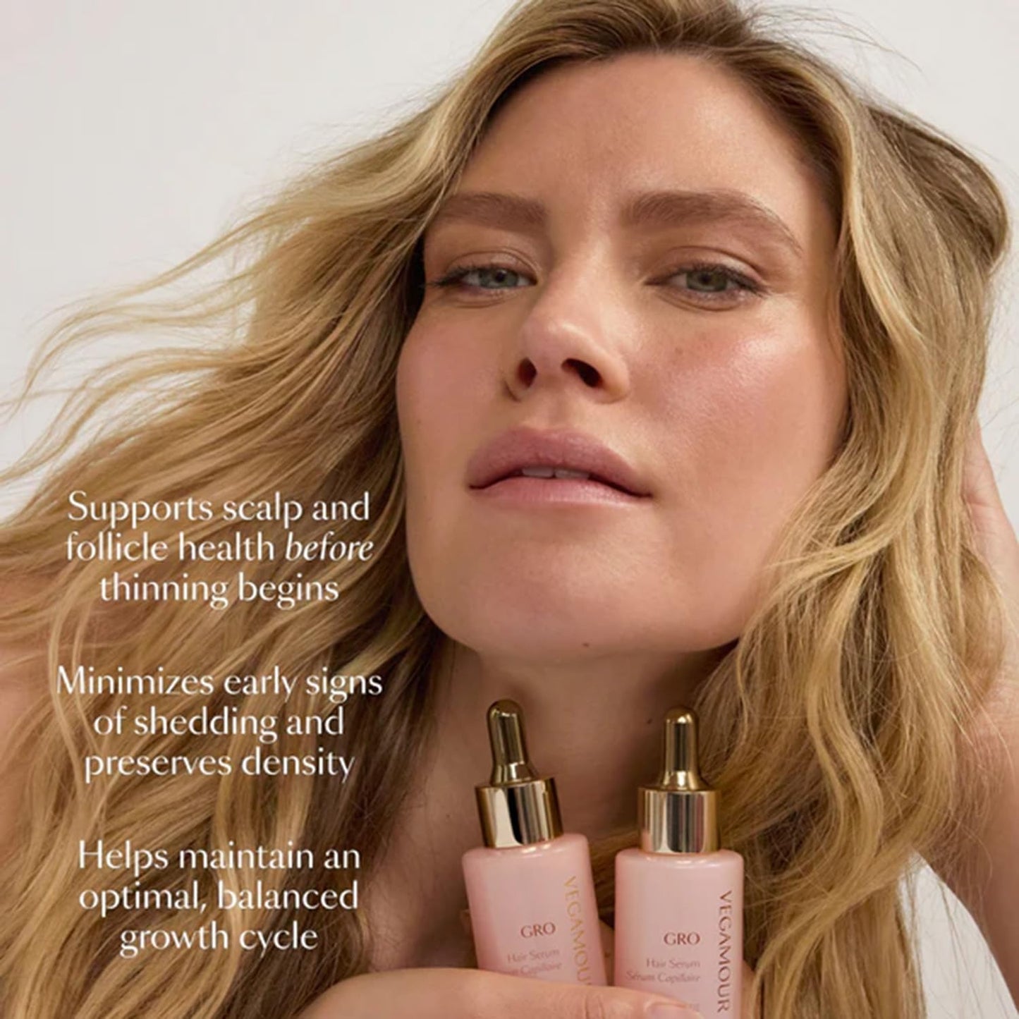 VEGAMOUR GRO Hair Serum for Hair Thinning & Shedding, Thicker Fuller Looking Hair In As Soon As 90 Days, Non Oily, Bergamot Scent, Vegan & Cruelty Free