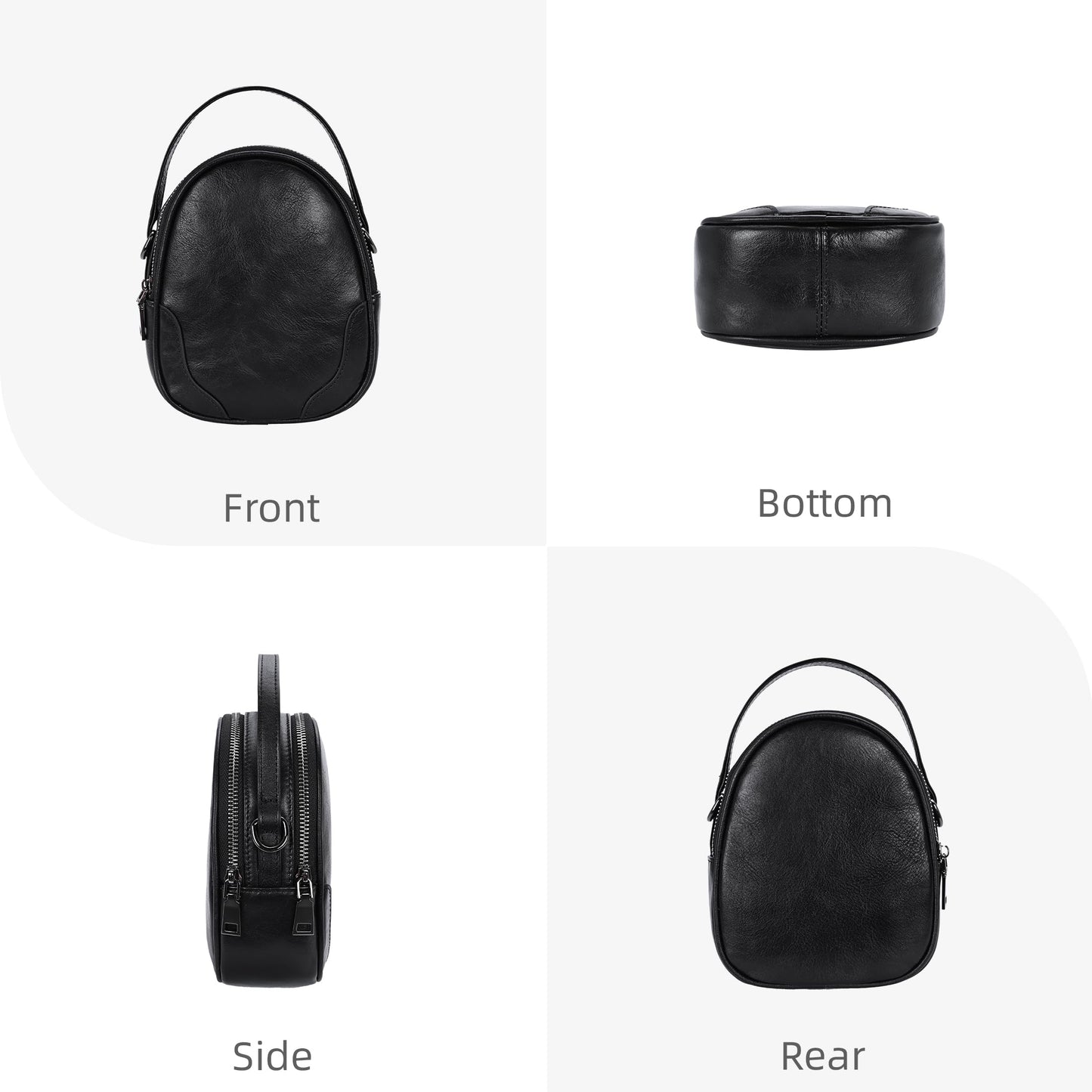Iswee Small Crossbody Bag for Women Small Leather Shoulder Purse Phone Bag | Designer Satchel Handbags Ladies Pocketbooks with 2 Adjustable Strap 3-Way Carry Multi-pocket Organizer Mini Bag
