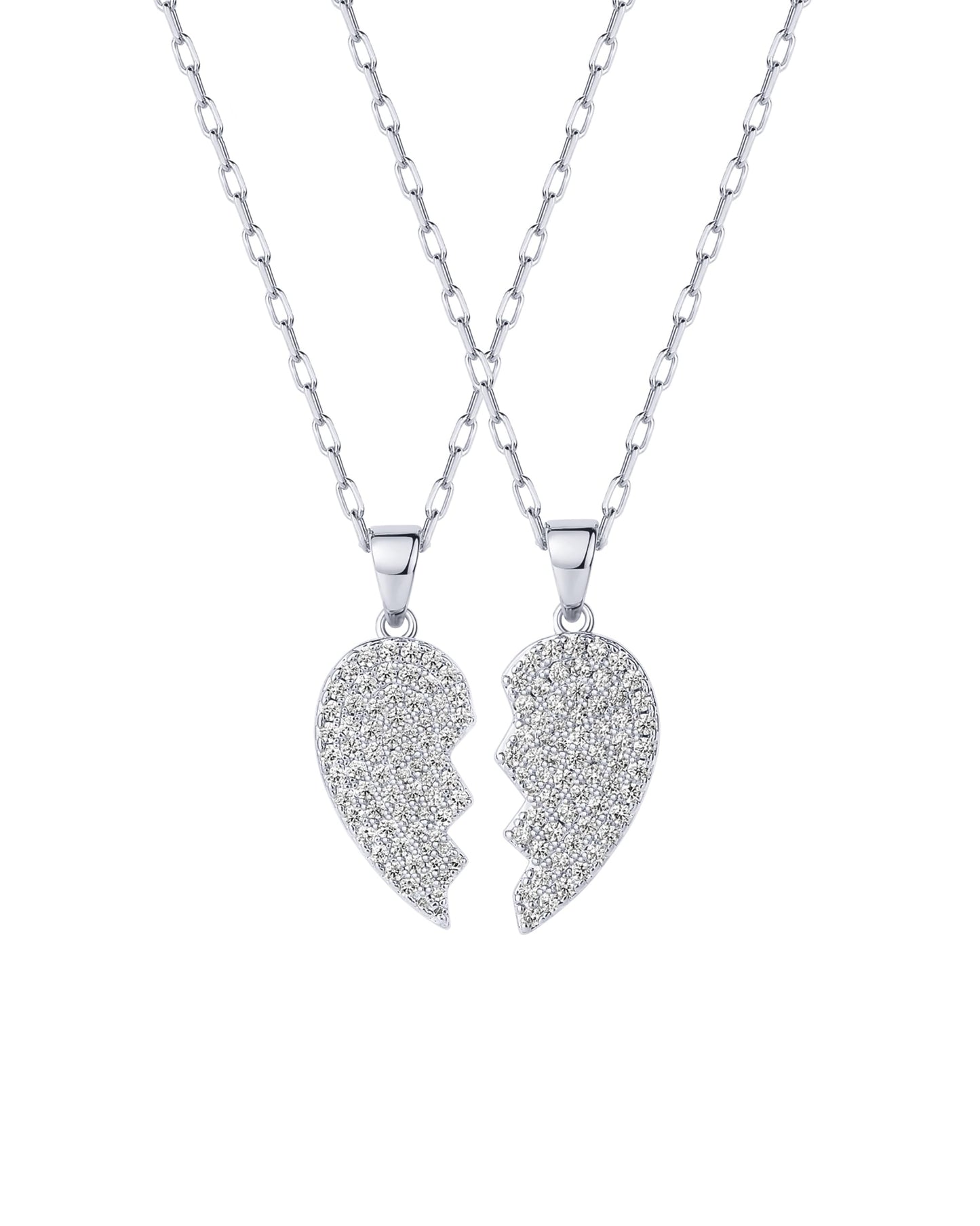 PAVOI 14K Gold Plated Cubic Zirconia Heart Necklace | Cute Dainty Love Pendant Necklaces for Women - Valentines Day Trendy Jewelry