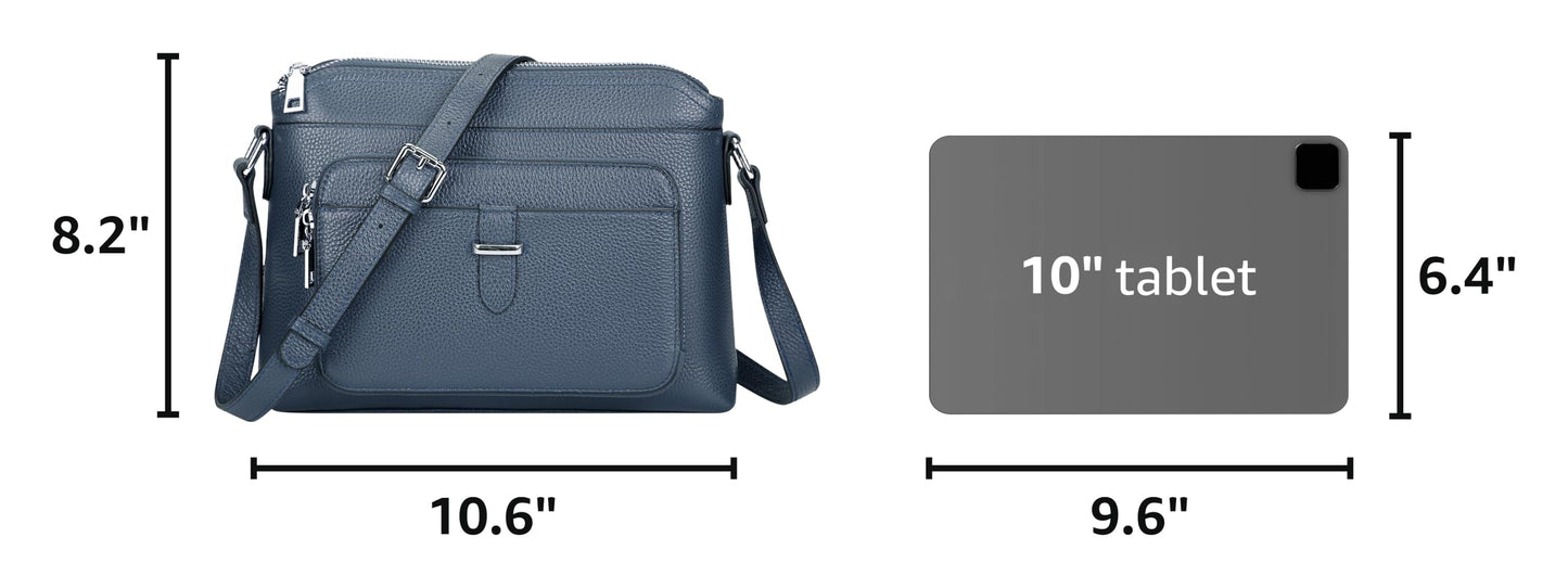 Over Earth Genuine Leather Crossbody Bags for Women Small Ladies Handbags and Purses with Card Slots