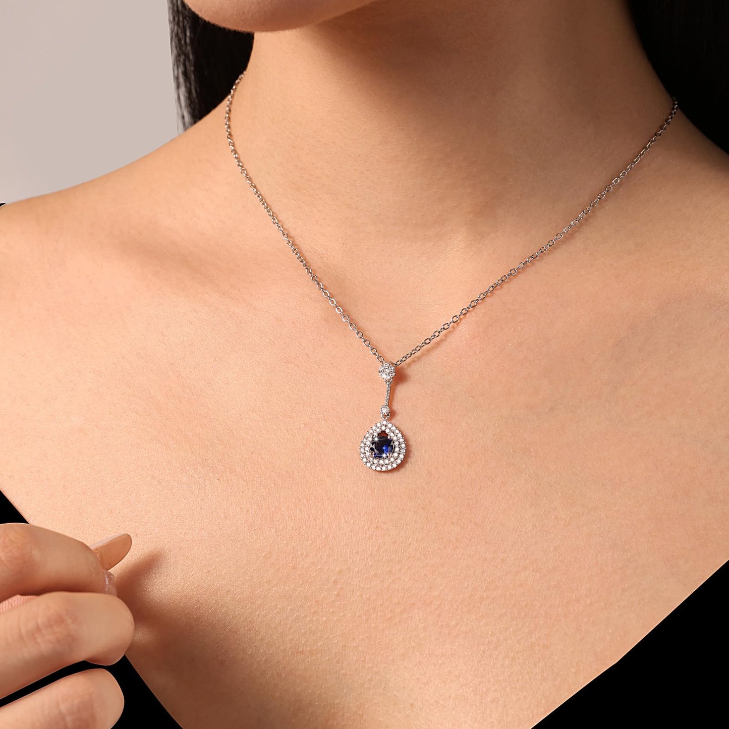 Dainty Gold Necklace for Women, 18K Real Gold Plated Necklace, White Gold Cross Silver Necklace, Cubic Zirconia Necklace, Birthday Gifts for Women Jewelry