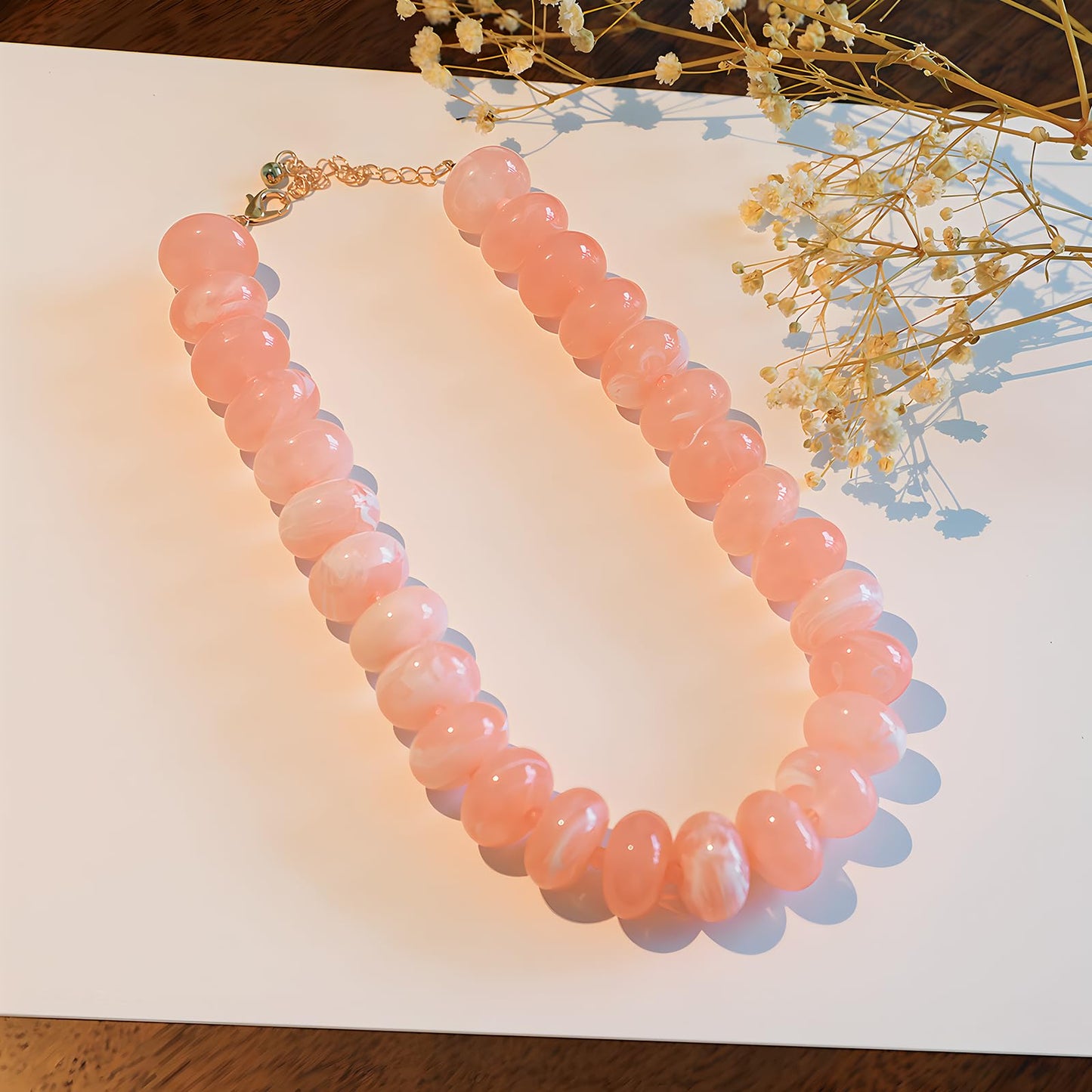 We We Chunky Colorful Beaded Necklace for Women Large Boho Statement Bead Chokers Necklaces Turquoise Blue Big Beads Jewelry Neck Summer Beach