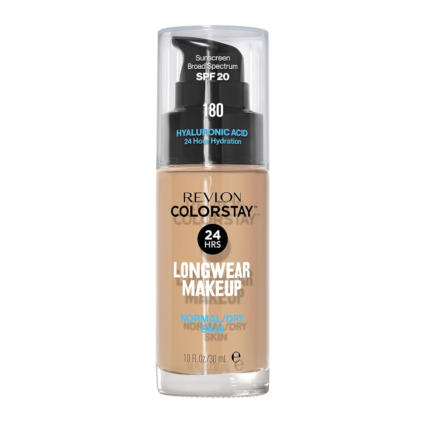 Revlon Liquid Foundation, ColorStay Face Makeup for Normal & Dry Skin, SPF 20, Longwear Medium-Full Coverage with Natural Finish, 240 Medium Beige, 1 Fl Oz