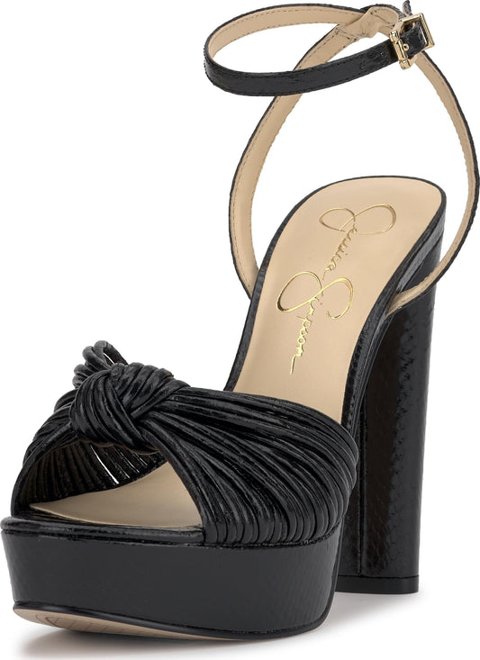 Jessica Simpson Womens Immie Platform Sandal with Ankle Strap, Silver, 5Jessica Simpson Womens Immie Platform Sandal with Ankle Strap, Silver, 5