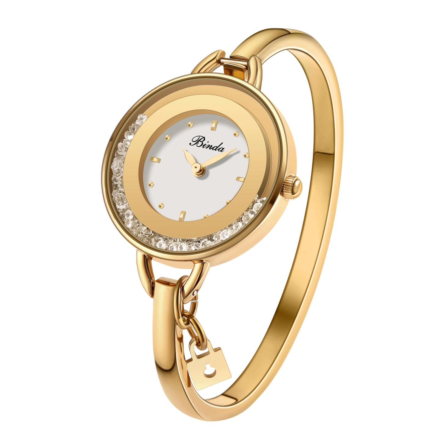 Binda Women's Quartz Watch – Stainless Steel Bracelet, Round Elegant Dial, Suitable for Daily and Formal Wear, Gift Box Included