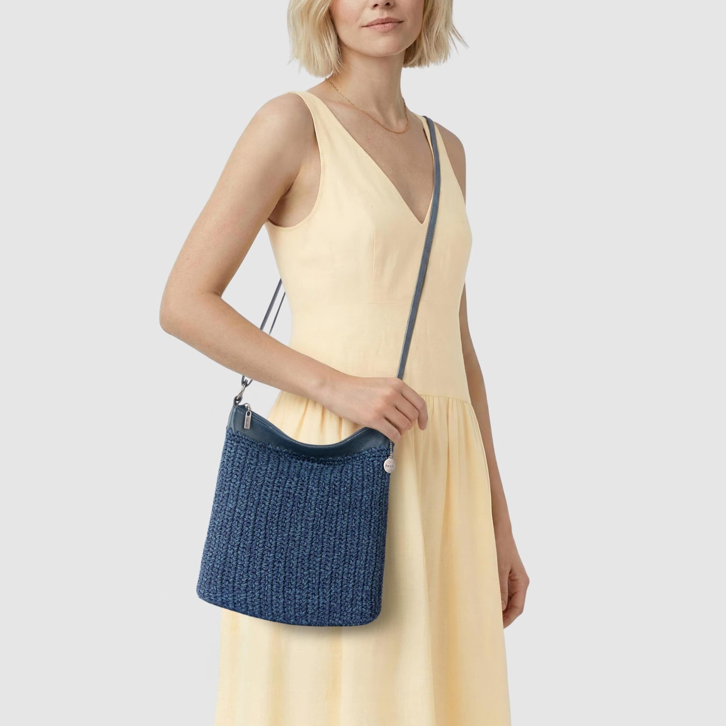 The Sak Lucia Crossbody Bag in Crochet, Convertible Purse with Adjustable Shoulder Strap