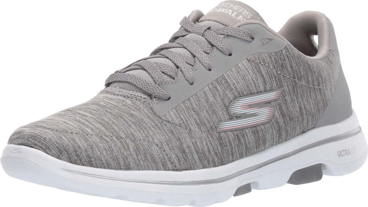 Skechers Women's Go Walk 5 True Sneaker, Black/White, 9Skechers Women's Go Walk 5 True Sneaker, Black/White, 9