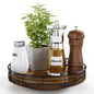 AMH Lazy Susan Wooden Organizer for Table Top