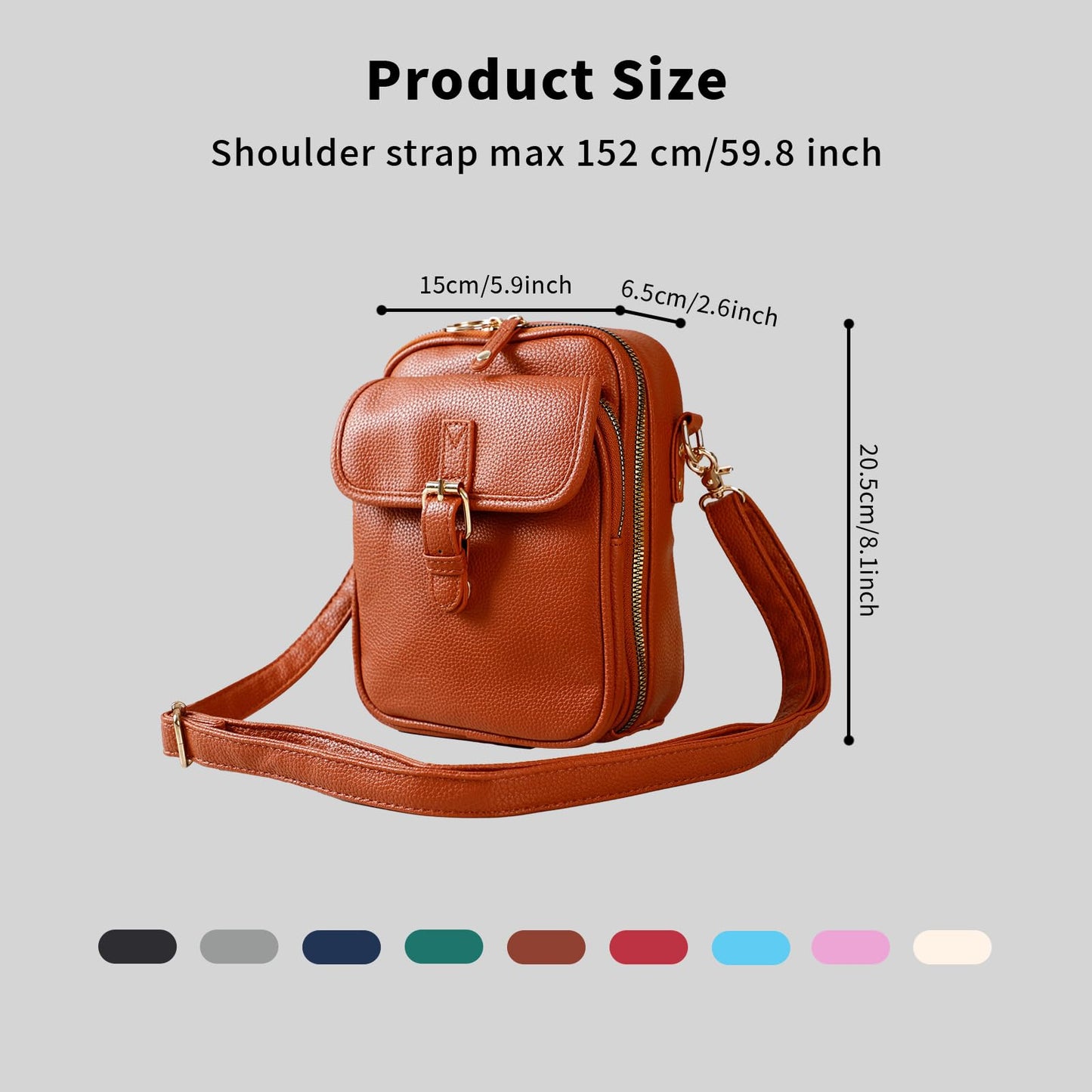 Leather Crossbody Bag for Women,Anti-Theft Messenger Bag with Large Capacity,Built-in Purse Card Slots Shoulder Sling Bag