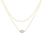 MEVECCO Layered Heart Necklace Pendant Handmade 18k Gold Plated Dainty Gold Choker Arrow Bar Layering Long Necklace for Women