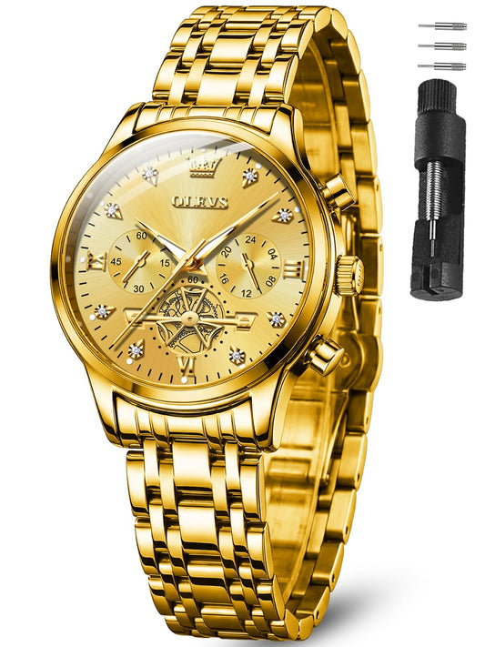 OLEVS Watch Women Silver Watches for Women Luxury for Small Wrists Dress Stainless Steel Women's Wrist Watches Easy to Read Reloj para Mujer Black/Blue/Gold/Green/Pink/Purple