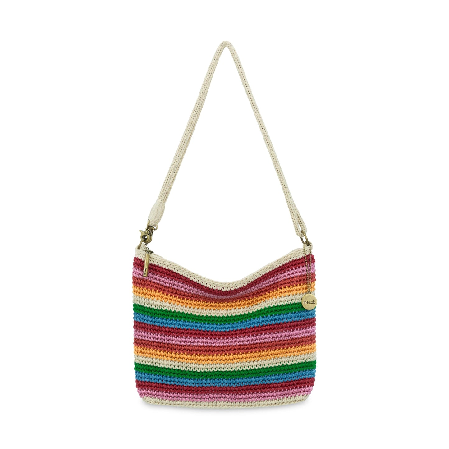 The Sak Lumi Convertible Crossbody Purse - Women's Handbag for Everyday & Travel, 3-in-1 Small Crossbody in Crochet & Leather