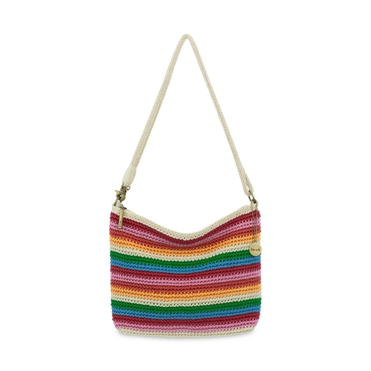 The Sak Lumi Convertible Crossbody Purse - Women's Handbag for Everyday & Travel, 3-in-1 Small Crossbody in Crochet & Leather
